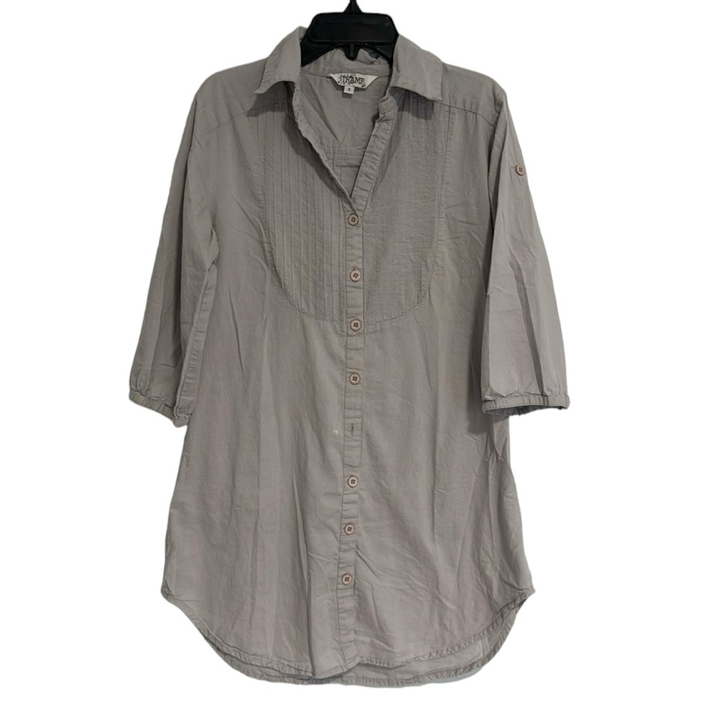 Tramp Button Down Shirt Dress